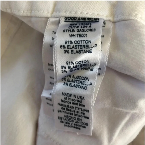 New Good American Good Legs Crop white Jean Jegging pants plus size 20 classic - Picture 10 of 11